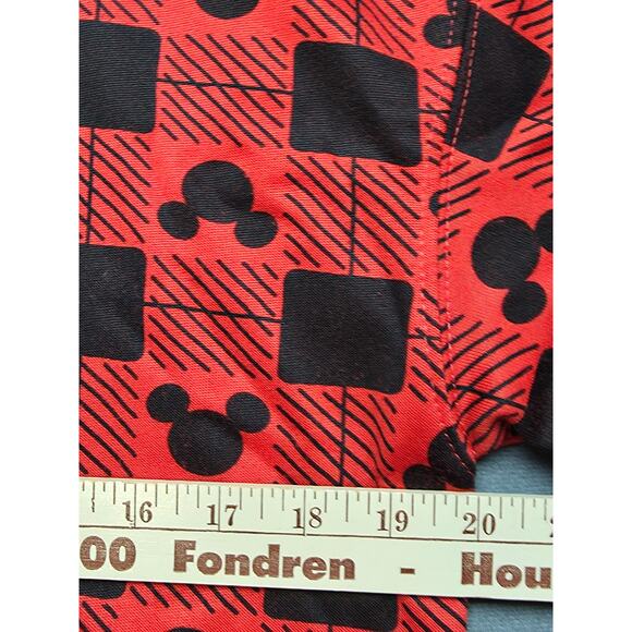 Disney Mickey Mouse Sweater Womens Small Oversized Red Black Fleece Lined - Picture 7 of 8